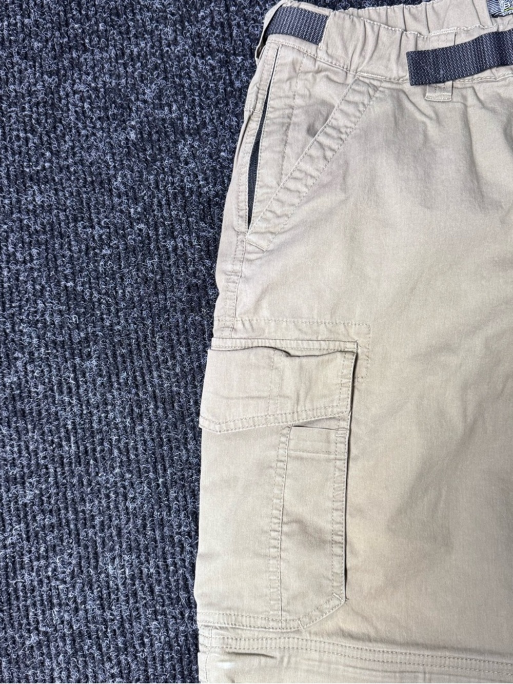 B.C Clothing Convertible Cargo Pants XL Zip-Off Hiking Outdoor Beige - Picture 5 of 9